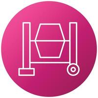 Concerete Mixer Icon Style vector