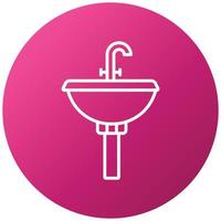 Hair Wash Sink Icon Style vector