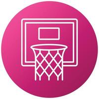 estilo de icono de aro de baloncesto vector