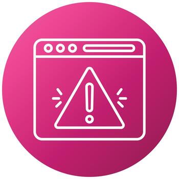 Browser Alert Icon Style vector