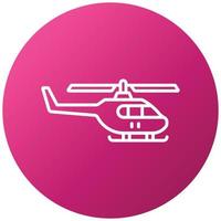 estilo de icono de helicóptero del ejército vector