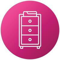 Filing Cabinet Icon Style vector