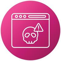 Website Hacked Icon Style vector