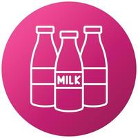 Milk Bottles Icon Style vector