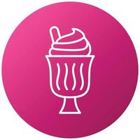 estilo de icono de helado vector