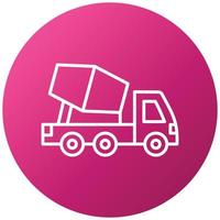 Conscrete Mixer Truck Icon Style vector