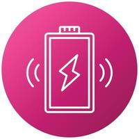 Wireles Battery Icon Style vector