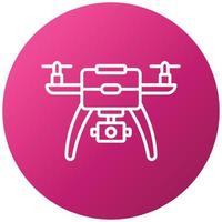 estilo de icono de dron de cámara vector