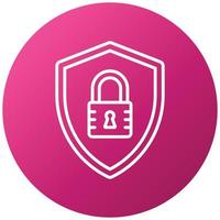 Lock Shield Icon Style vector