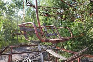 carrusel, ciudad de pripyat en la zona de exclusión de chernobyl, ucrania foto