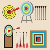 Shooting target  arrow in the center target board vector