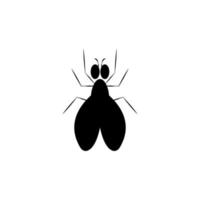 diseño de ilustración de icono de vector de mosca