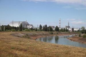 Chernobyl Nuclear Power Plant in Chernobyl Exclusion Zone, Ukraine photo