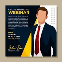 Online Webinar Poster Template vector