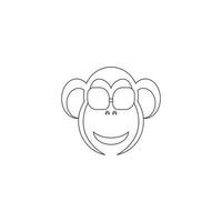 elemento de diseño de ilustración de vector de icono de mono