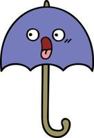 cute cartoon umbrella vector