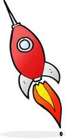 cartoon space rocket vector