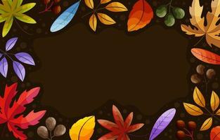 colorido fondo floral de otoño vector