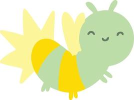 cute cartoon glow bug vector