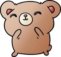 gradient cartoon kawaii cute happy hamster vector