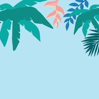 Summer background with coconut tree, palm, on the beach vector