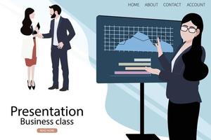 Businesspeople working with partnership,presentation modern concept for website,mobile and development vector