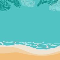 Summer background with coconut tree, palm, on the beach vector