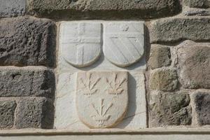 Knight Symbols in Bodrum Castle, Bodrum Town, Turkey photo