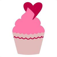 valentine cup cake vector