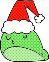 christmas cartoon of kawaii slug vector