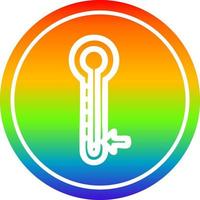 low temperature circular in rainbow spectrum vector