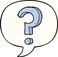 cartoon question mark and speech bubble vector