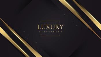 Luxury Black and Gold Background in Paper Cut Style with Glitter and Light Effect. Premium Black and Gold Background for Award, Nomination, Ceremony, Formal Invitation or Certificate Design vector