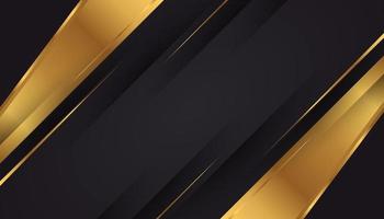 Luxury Black and Gold Background in Paper Cut Style with Glitter and Light Effect. Premium Black and Gold Background for Award, Nomination, Ceremony, Formal Invitation or Certificate Design vector