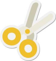 pair of scissors sticker vector