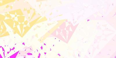 Light Pink, Yellow vector backdrop with triangles, lines.