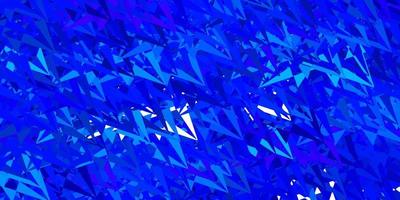 Dark blue vector texture with random triangles.