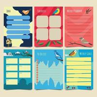 Bird Journal Template vector