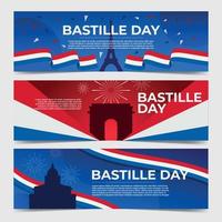 Bastille Day Banner vector