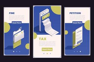 Digital Government Isometric Set vector