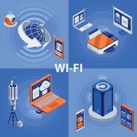 Wireless Technology Concept Icons Set vector