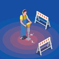 Noise Pollution Isometric vector