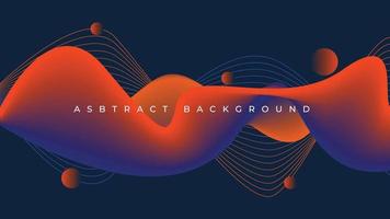 Red and blue fluid wave. Abstract 3d flow compositions with gradient color. Innovation modern background design for cover, landing page vector