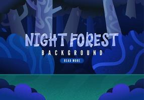 night forest background vector illustration