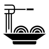 Pasta Glyph Icon vector