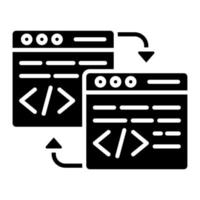 Code Refactoring Glyph Icon vector