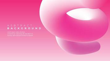 Beautifull pink liquid gradient background. 3d abstract fluid decoration for landing page, web, poster, header, etc. vector