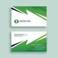 Abstract business card design template in green