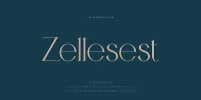 Elegant wedding font Pro Vector, Luxury Royal Abstract minimal modern font vector