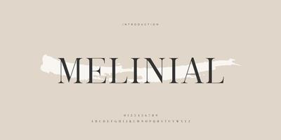 Elegant wedding font Pro Vector, Luxury Royal Abstract minimal modern font vector